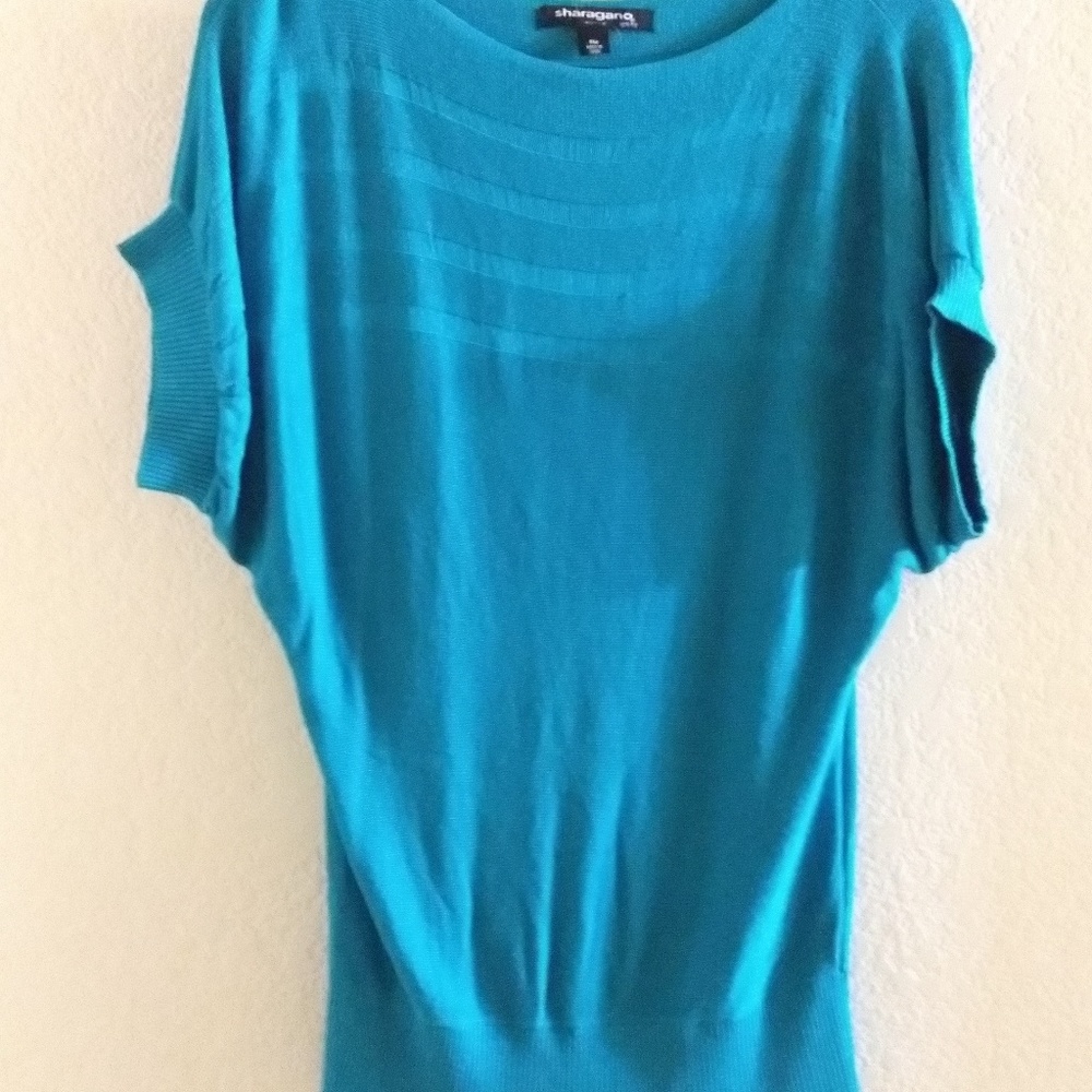 Sharagano Turquoise Dolman Knit Top